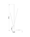 VERTICAL * PIE SALON LED NEGRO
